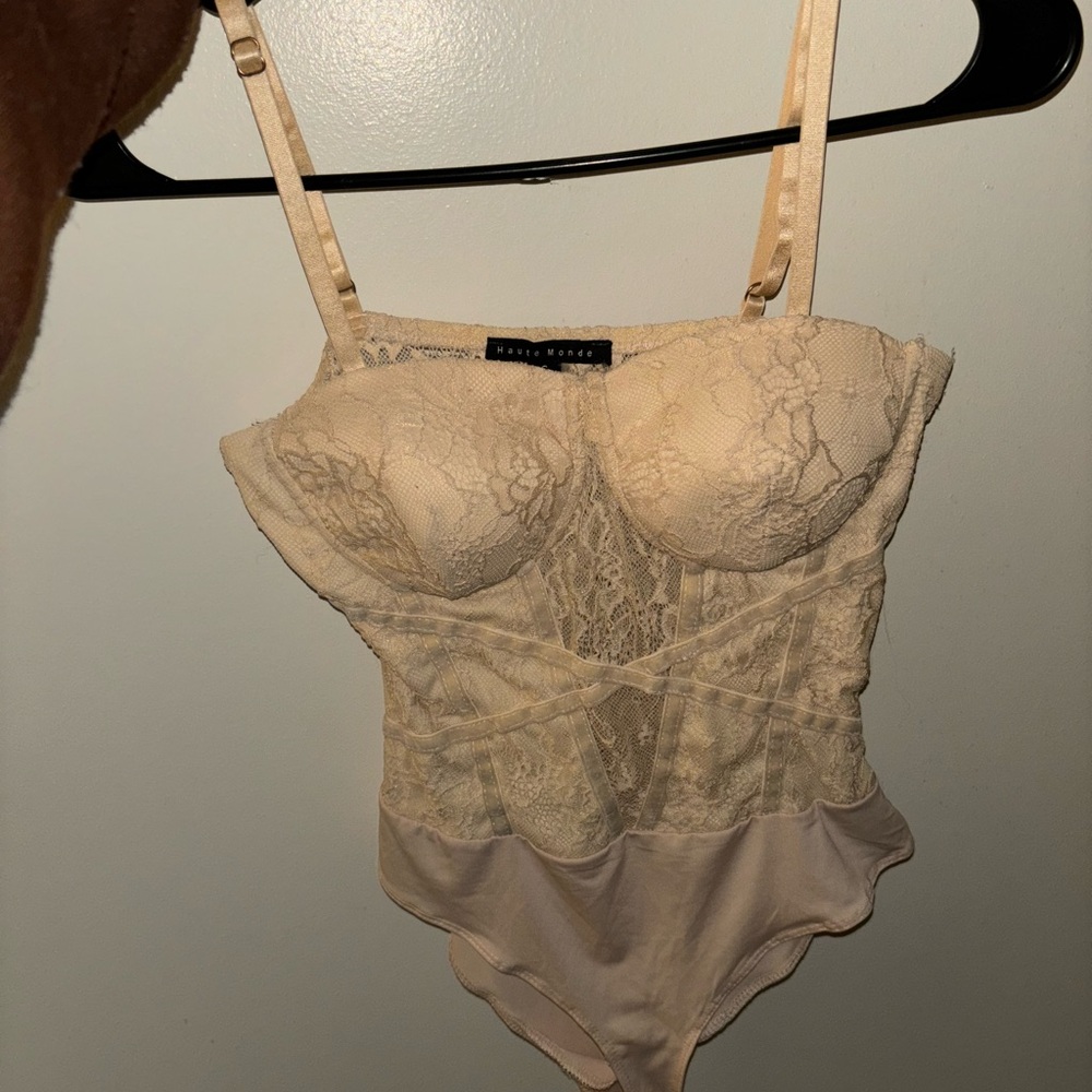 Cream Lace Bodysuit